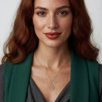 Modelansicht von Blatt Blumen Halskette in 925 Silber von Sofia Milani - N0647