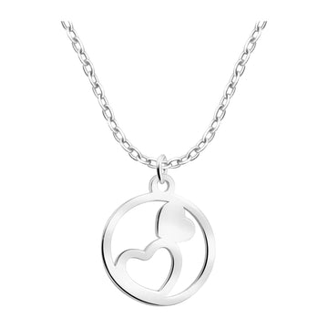 Hauptansicht von Herz Kreis Halskette in 925 Silber von Sofia Milani - N0656