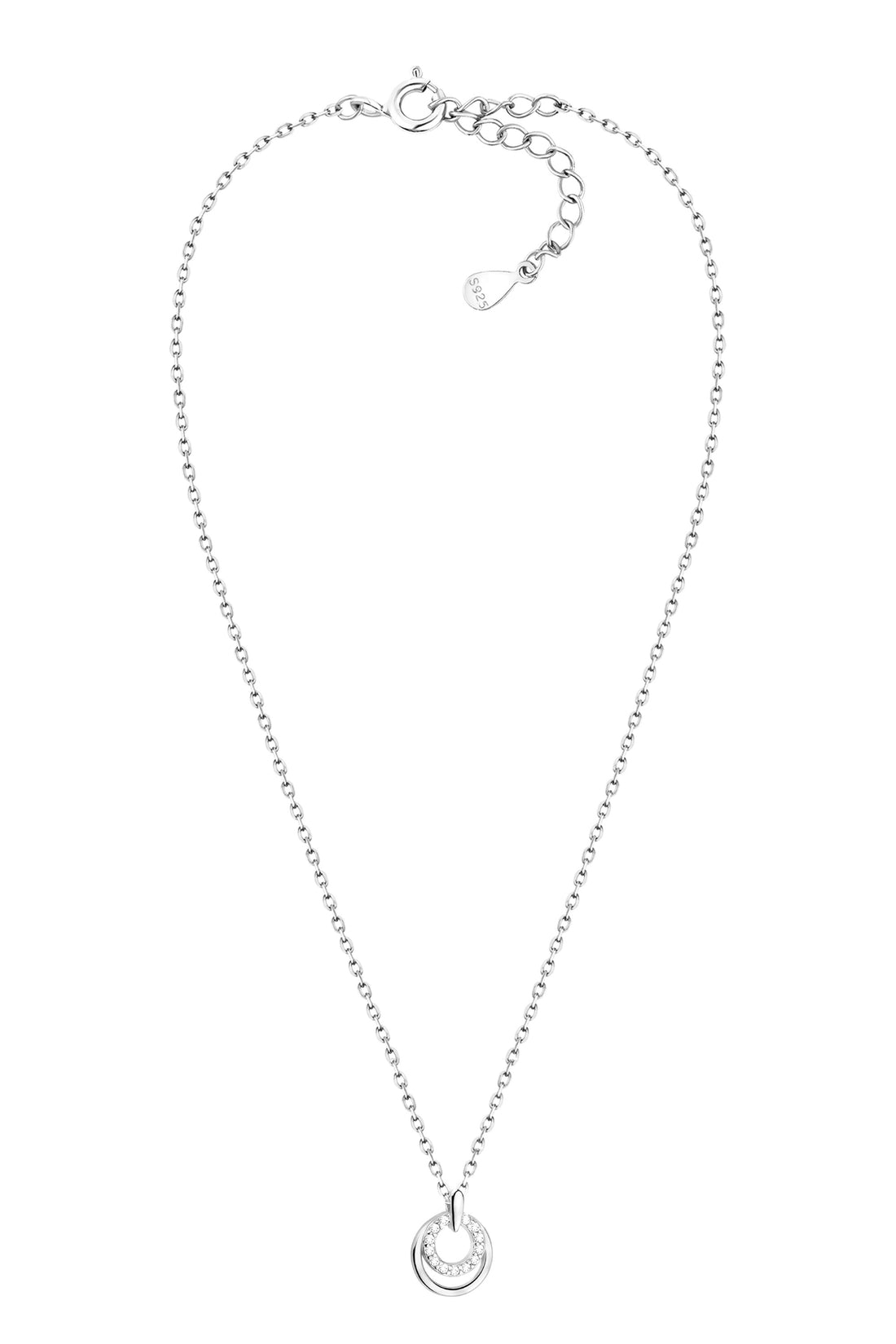 Vollansicht von Kreis Halskette in 925 Silber von Sofia Milani - N0668