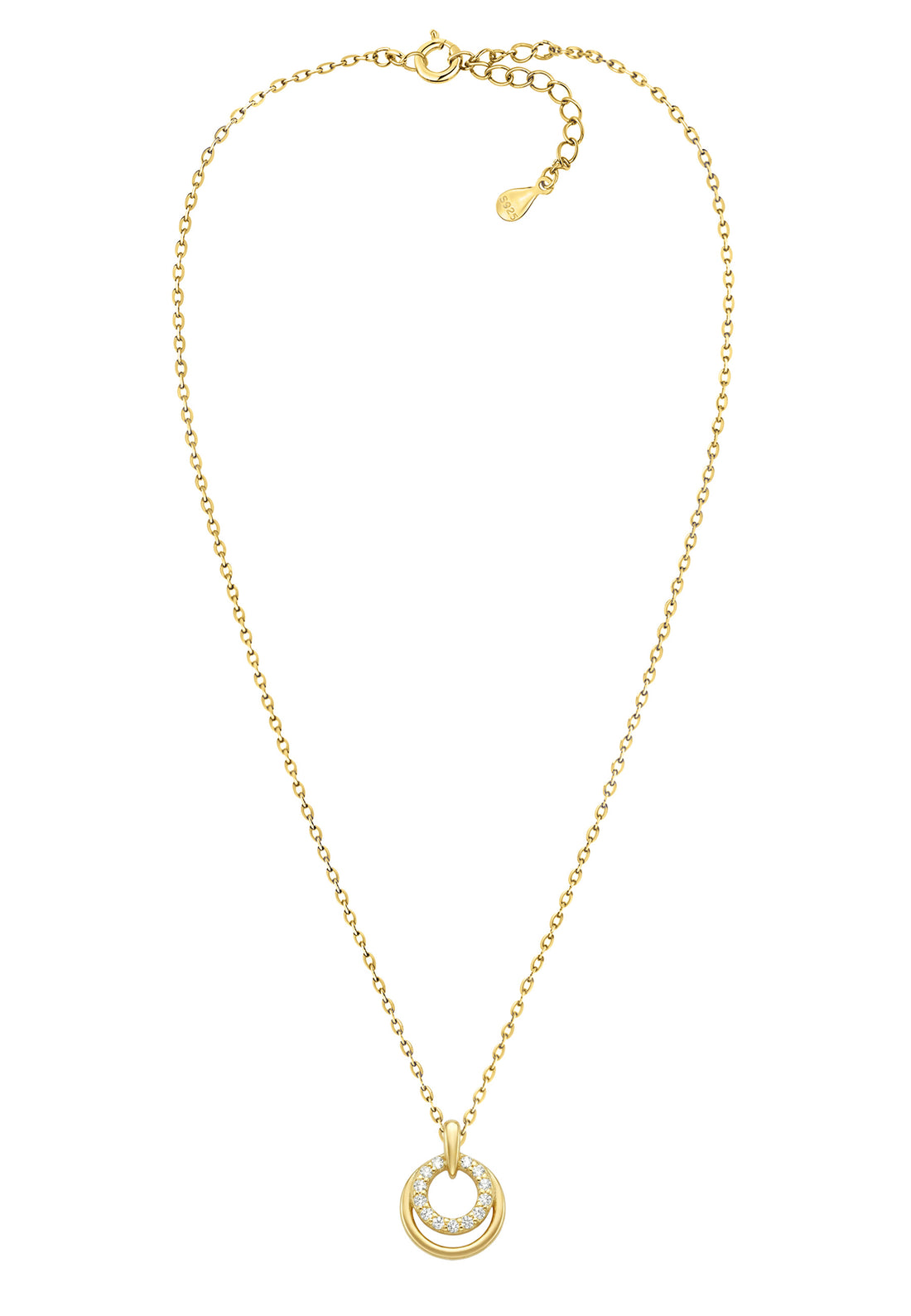 Vollansicht von Kreis Halskette in 925 Silber von Sofia Milani - N0669