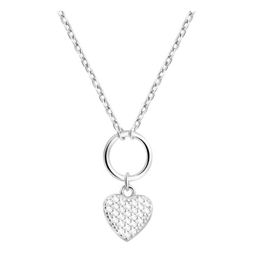 Hauptansicht von Herz Kreis Halskette in 925 Silber von Sofia Milani - N0674