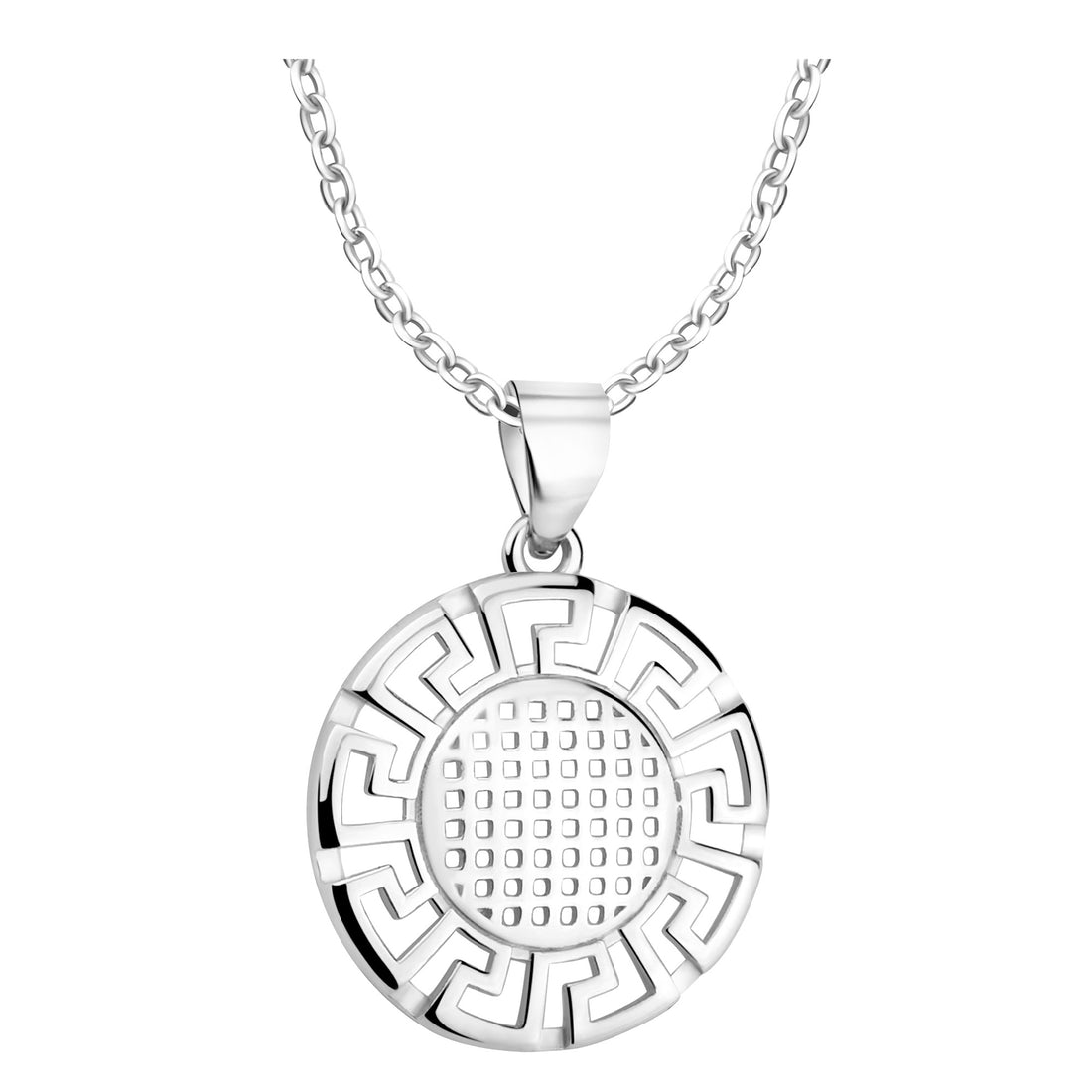 Hauptansicht von Kreis Ornamenten Halskette in 925 Silber von Sofia Milani - N0682