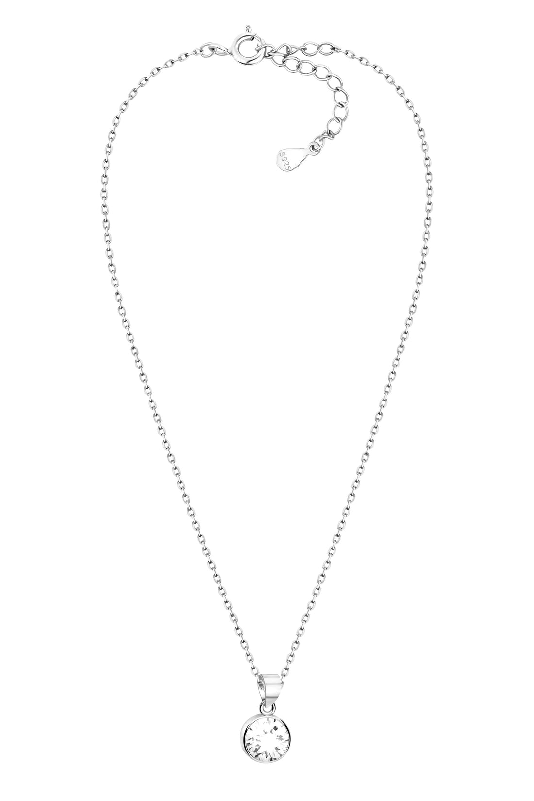 Vollansicht von Zirkonia Halskette in 925 Silber von Sofia Milani - N0684