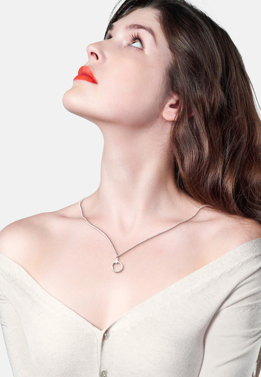 Modelansicht von Kreis Halskette in 925 Silber von Sofia Milani - N0686