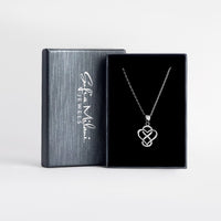 Boxansicht von Herz Unendlich Infinity Halskette in 925 Silber von Sofia Milani - N0690