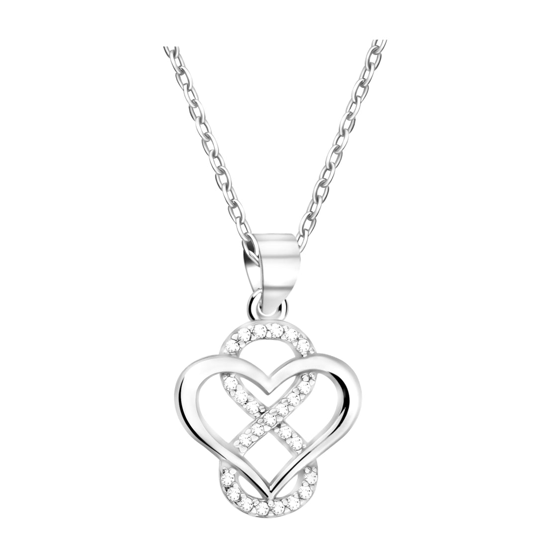 Hauptansicht von Herz Unendlich Infinity Halskette in 925 Silber von Sofia Milani - N0690