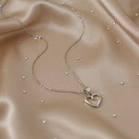 CloseUp Ansicht von Herz Halskette in 925 Silber von Sofia Milani - N0692