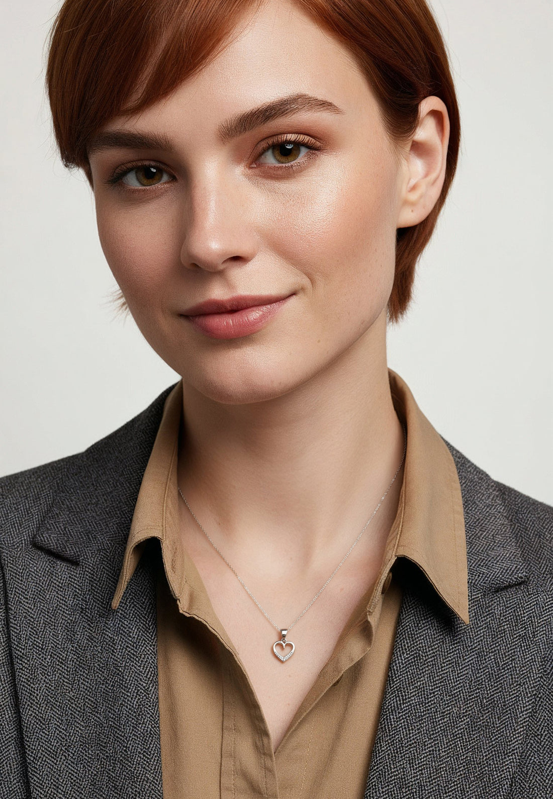 Modelansicht von Herz Halskette in 925 Silber von Sofia Milani - N0692
