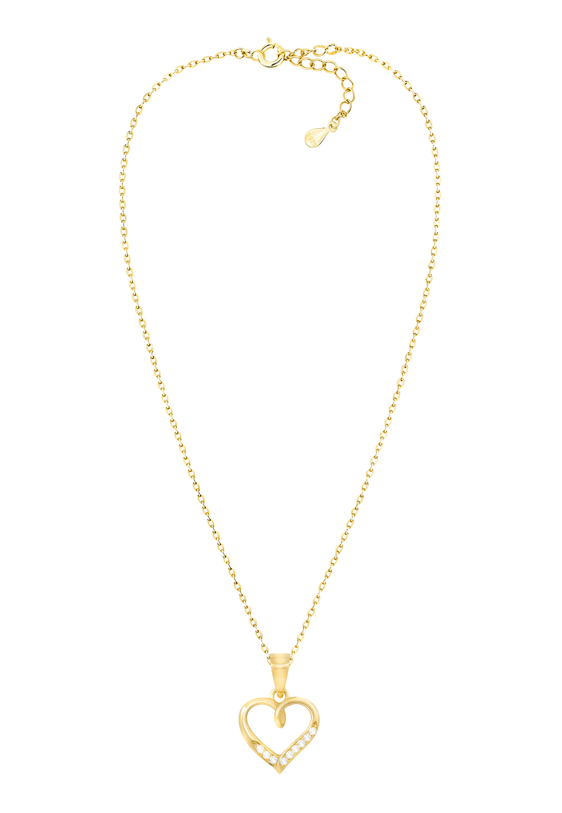 Vollansicht von Herz Halskette in 925 Silber von Sofia Milani - N0693