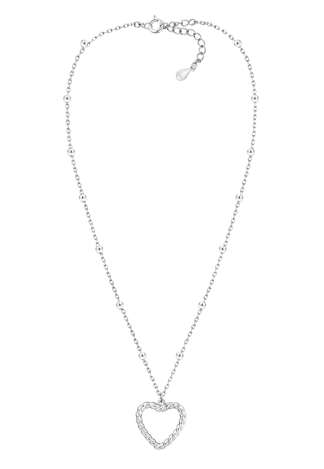 Lifestyle Boxansicht von Herz Kugel Halskette in 925 Silber von Sofia Milani - N0694
