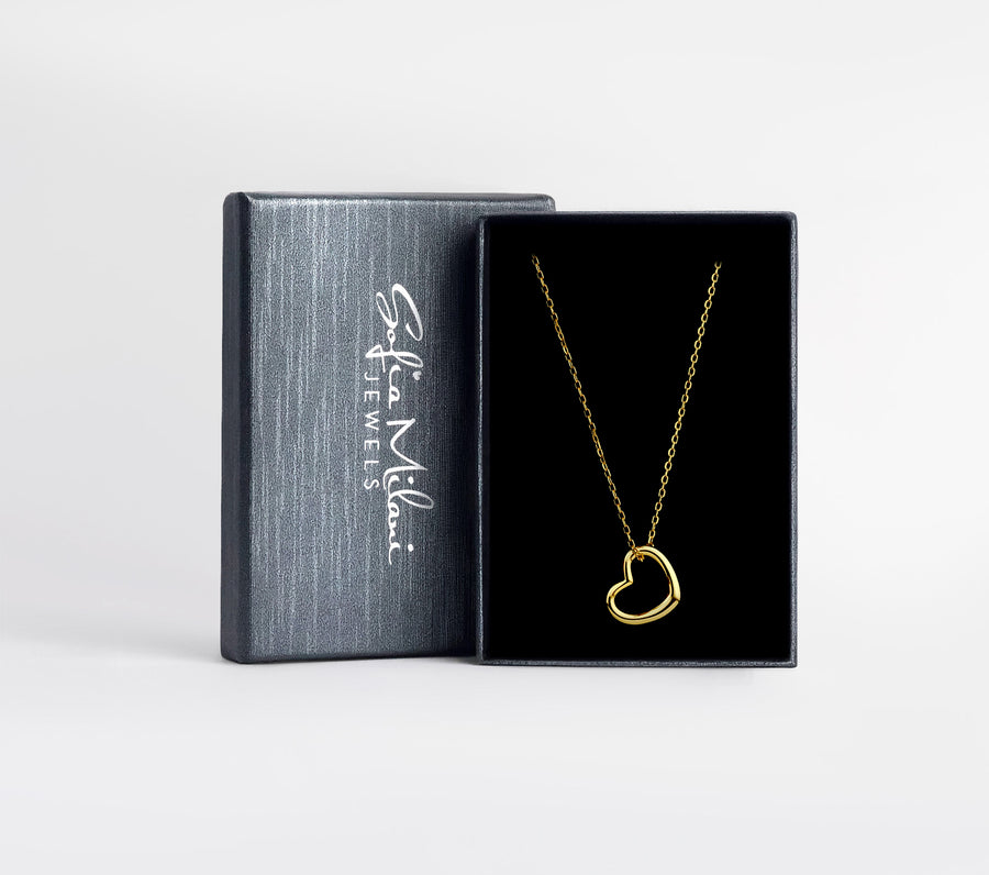 Boxansicht von Herz Halskette in 925 Silber von Sofia Milani - N0701