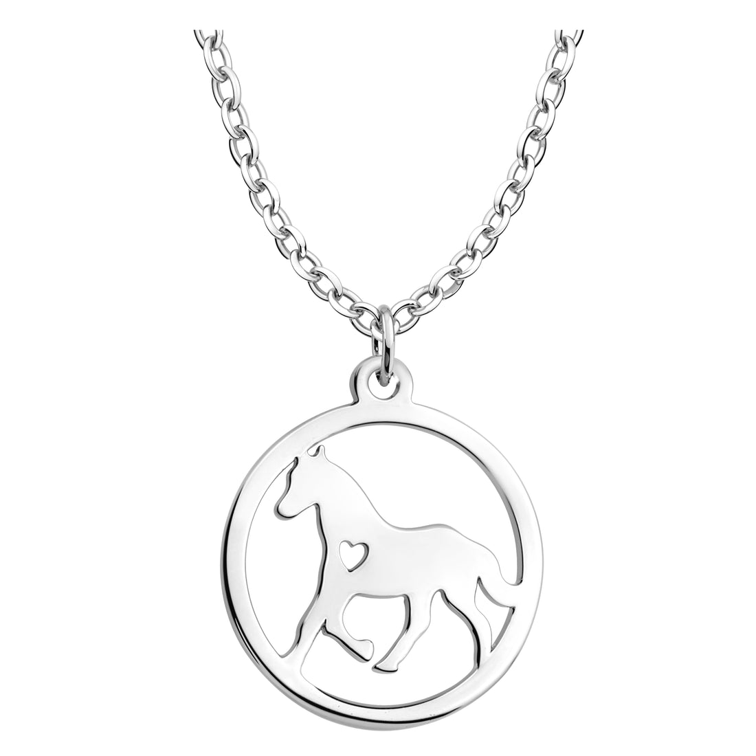 Hauptansicht von Kreis Pferd Halskette in 925 Silber von Sofia Milani - N0702