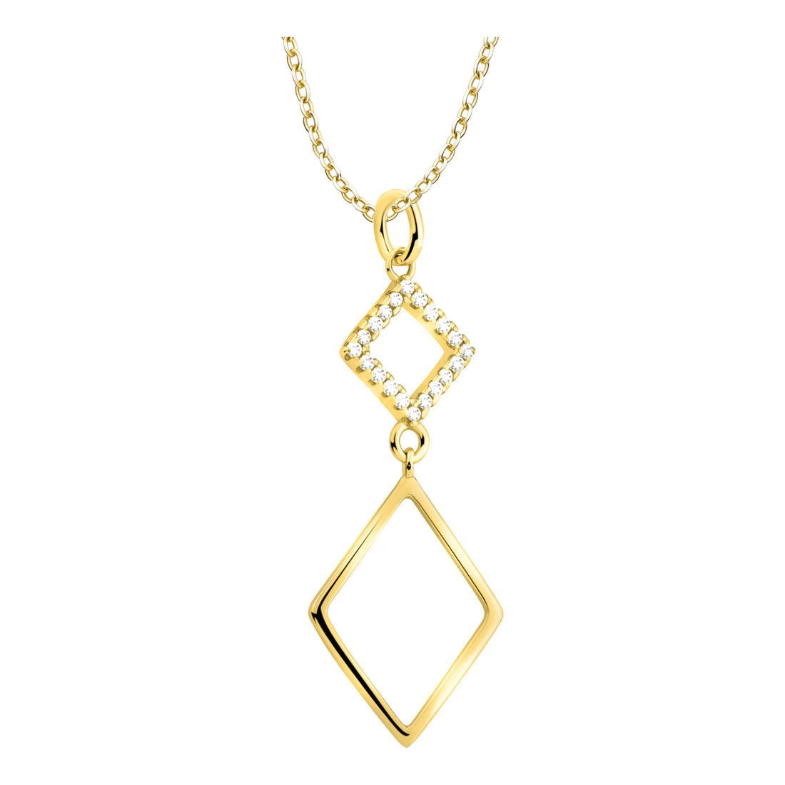 Hauptansicht von Trapez Geometrie Halskette in 925 Silber von Sofia Milani - N0741