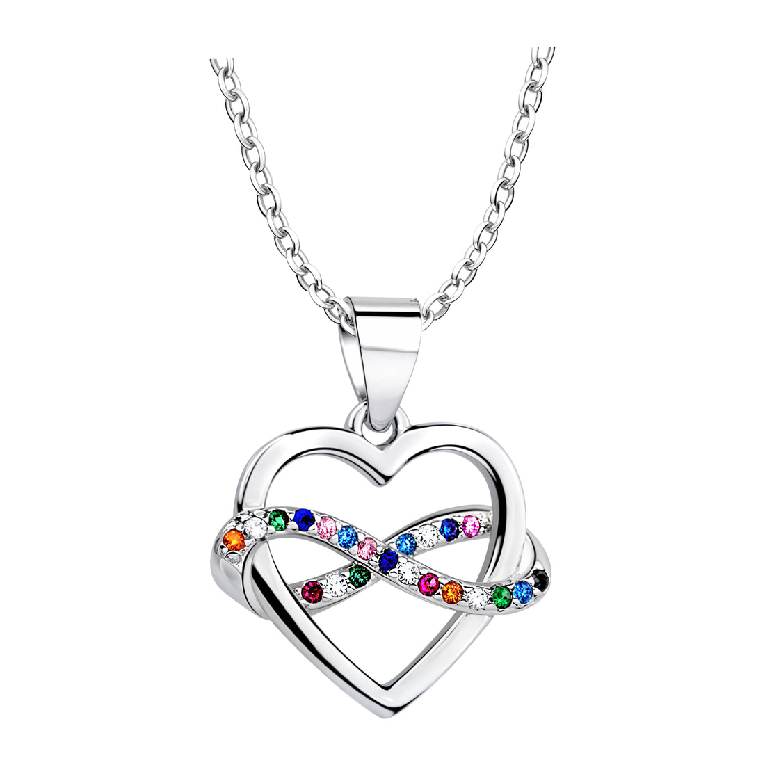 Hauptansicht von Herz Unendlich Infinity Halskette in 925 Silber von Sofia Milani - N0751