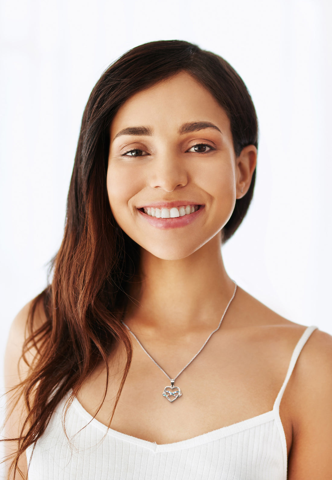 Modelansicht von Herz Unendlich Infinity Halskette in 925 Silber von Sofia Milani - N0751