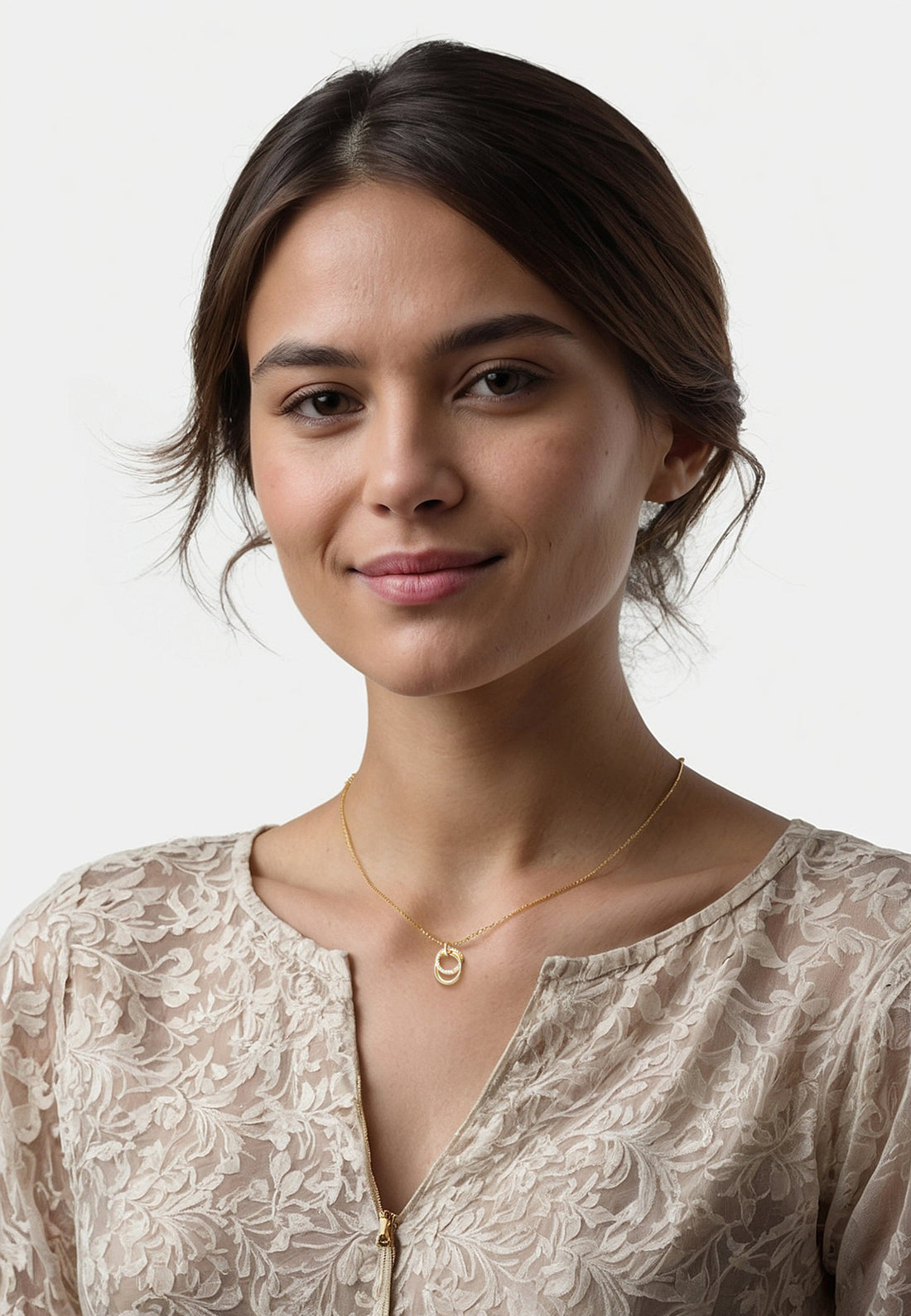 Modelansicht von Kreis Halskette in 925 Silber von Sofia Milani - N0759