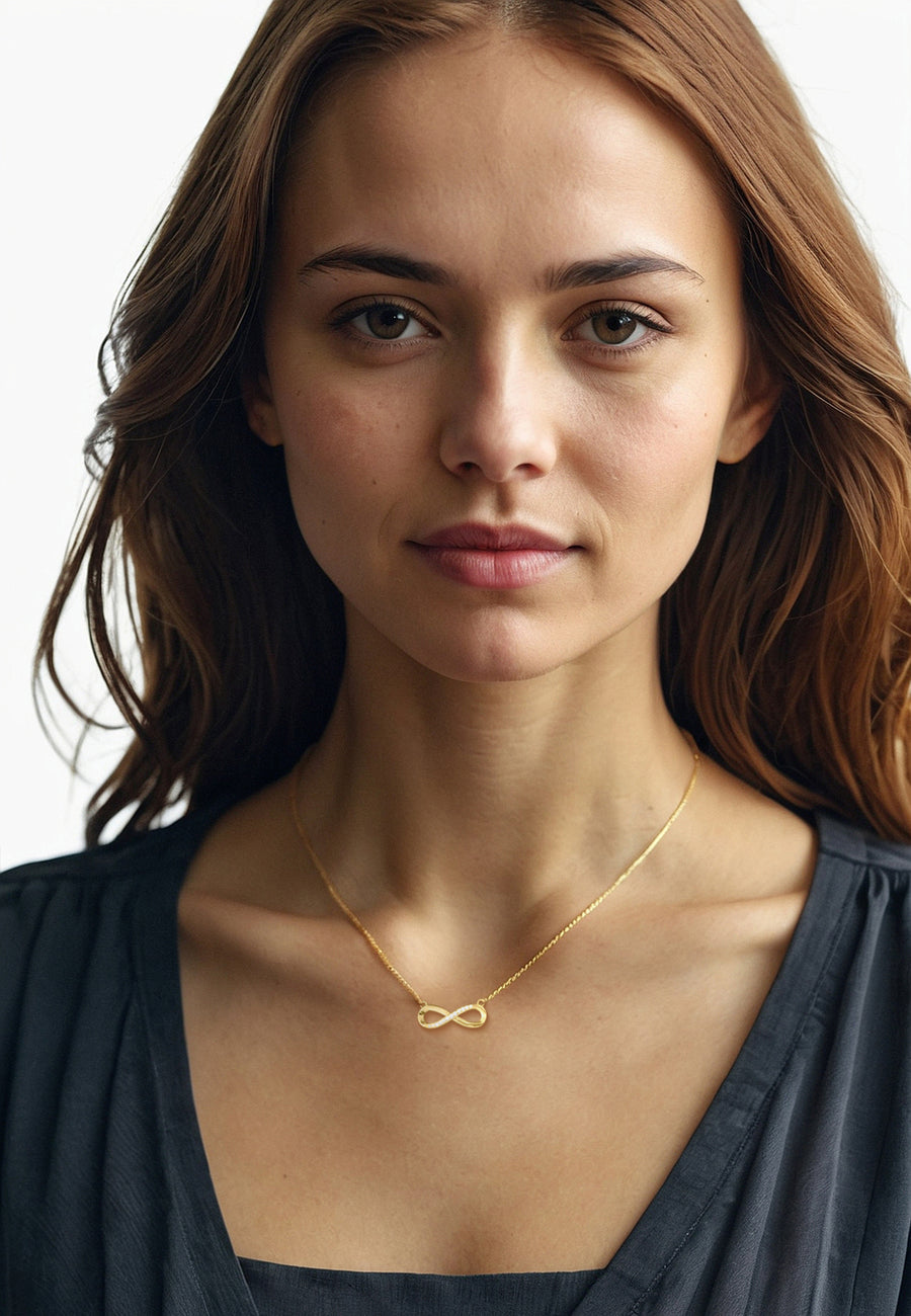 Modelansicht von Unendlich Infinity Halskette in 925 Silber von Sofia Milani - N0761