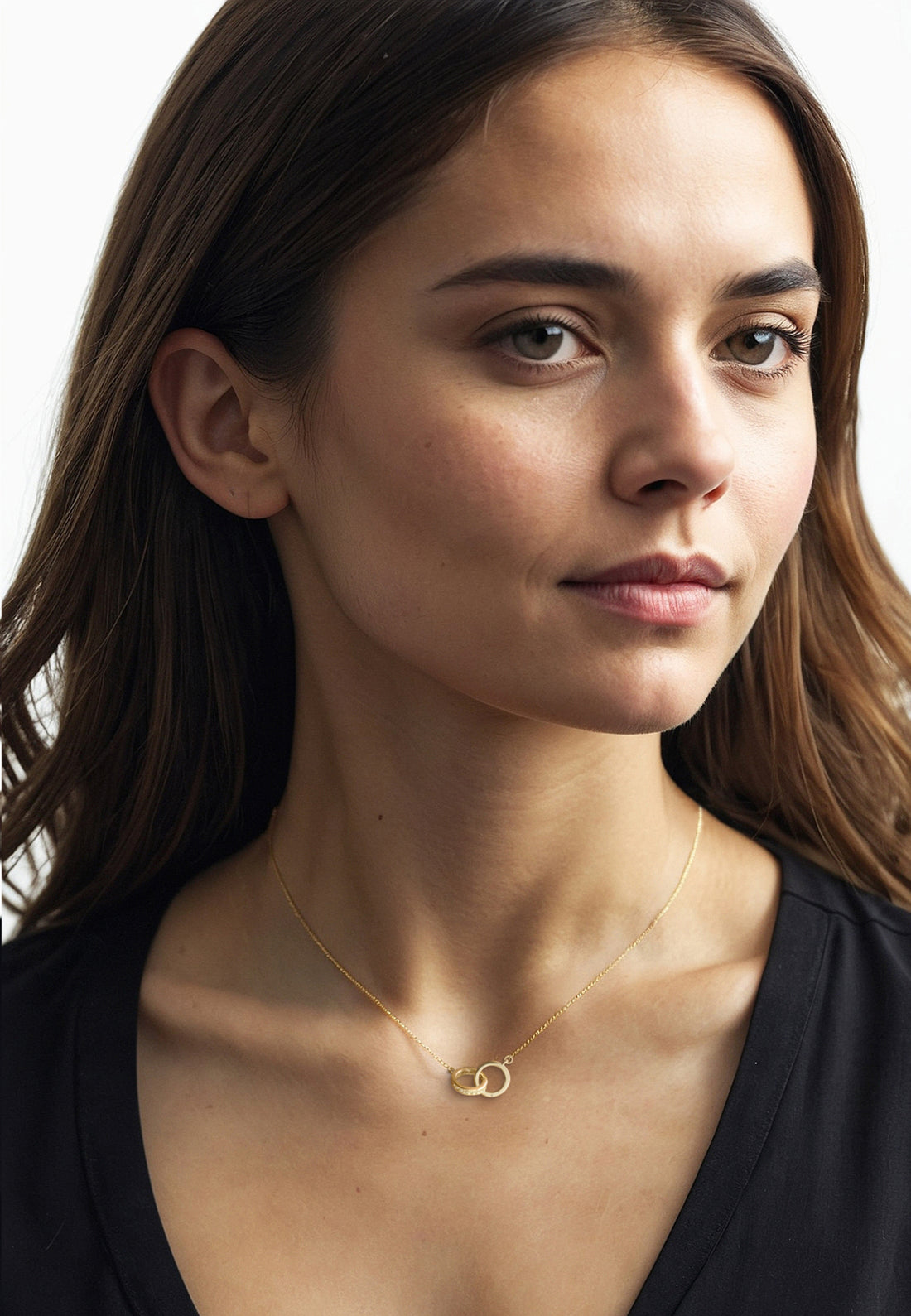 Modelansicht von Ring Halskette in 925 Silber von Sofia Milani - N0768