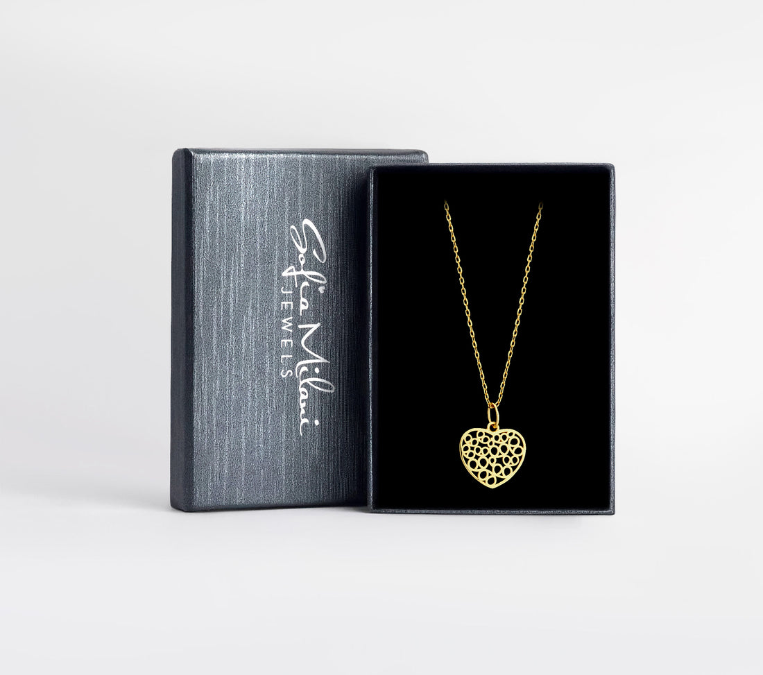 Boxansicht von Herz Halskette in 925 Silber von Sofia Milani - N0781