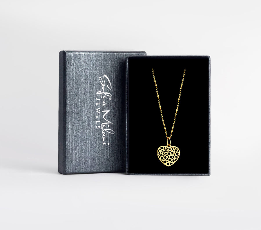 Boxansicht von Herz Halskette in 925 Silber von Sofia Milani - N0781