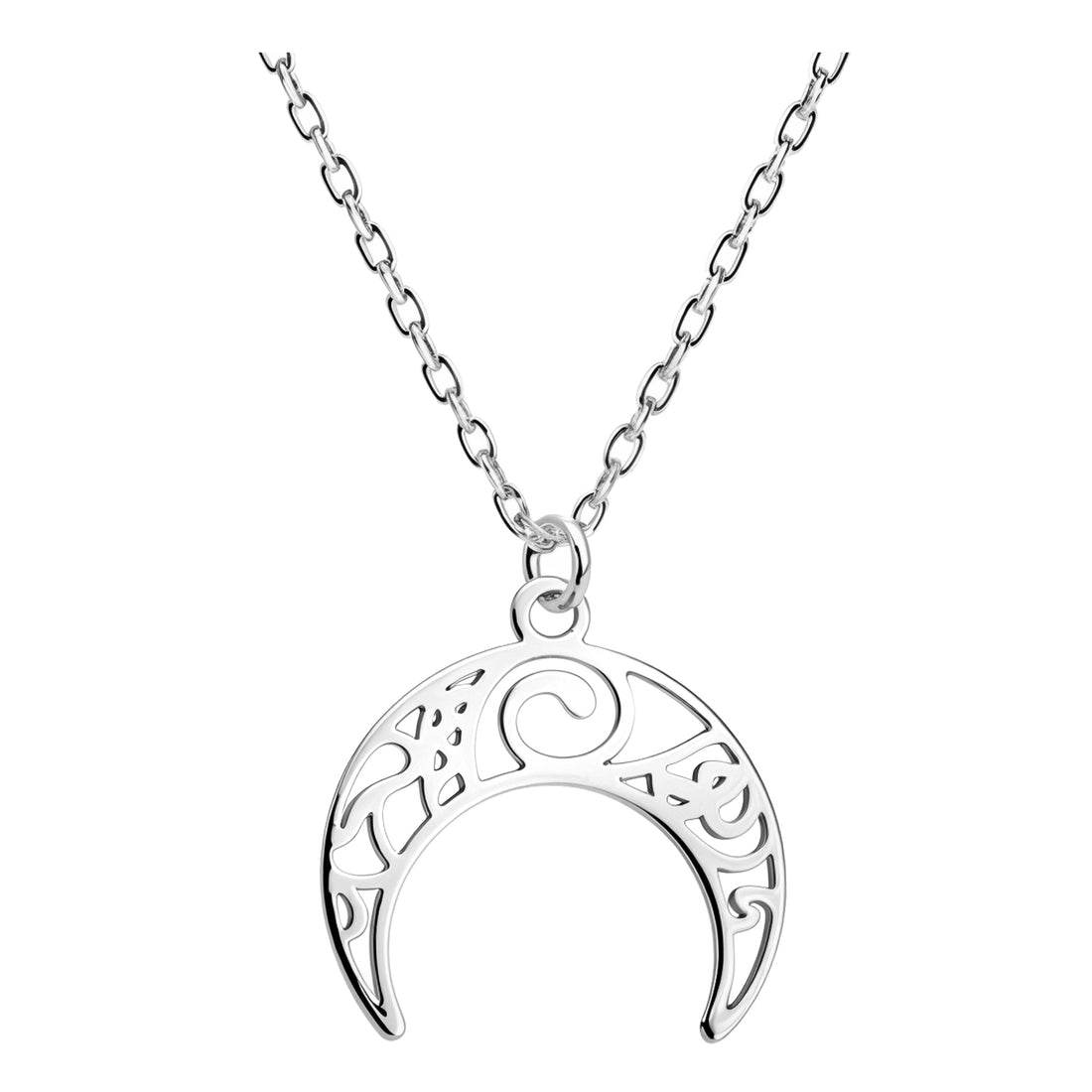 Hauptansicht von Mond Ornament Halskette in 925 Silber von Sofia Milani - N0790