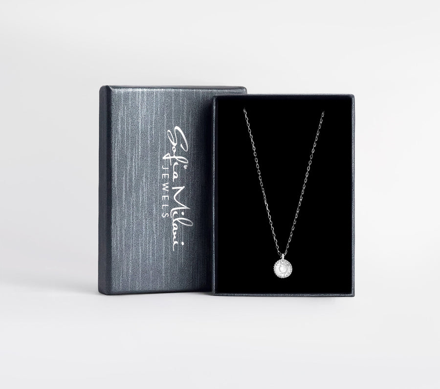 Boxansicht von Zirkonia Halskette in 925 Silber von Sofia Milani - N0798