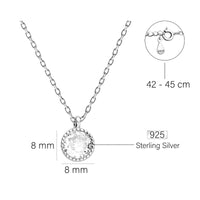Maßenansicht von Zirkonia Halskette in 925 Silber von Sofia Milani - N0798
