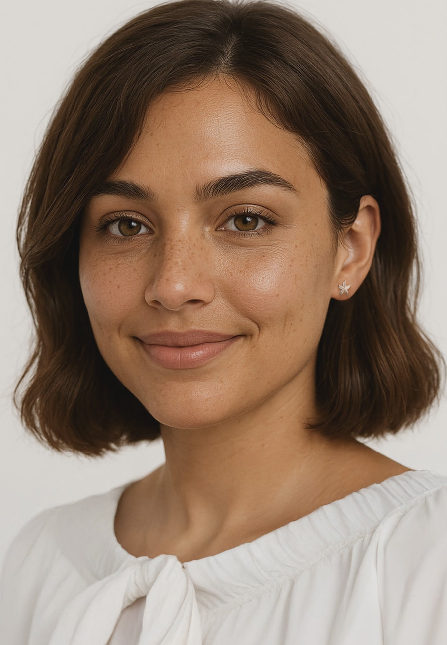 Stern Ohrstecker in 925 Silber