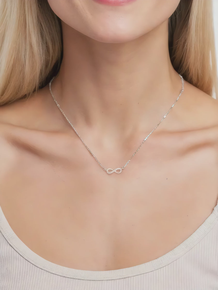 Video von N0166 Unendlich Halskette in 925 Silber