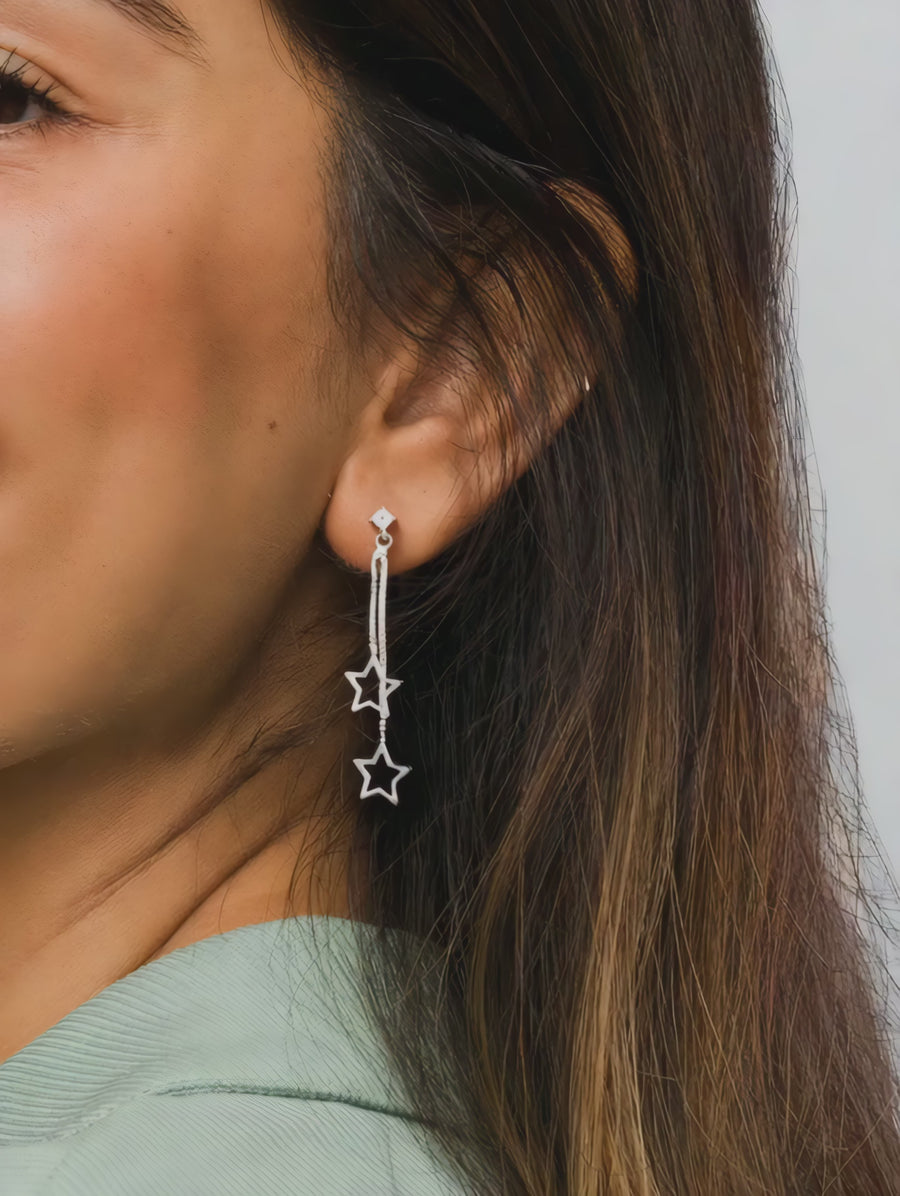 Modelansicht von Stern Ohrstecker in 925 Silber von Sofia Milani Video - E0503