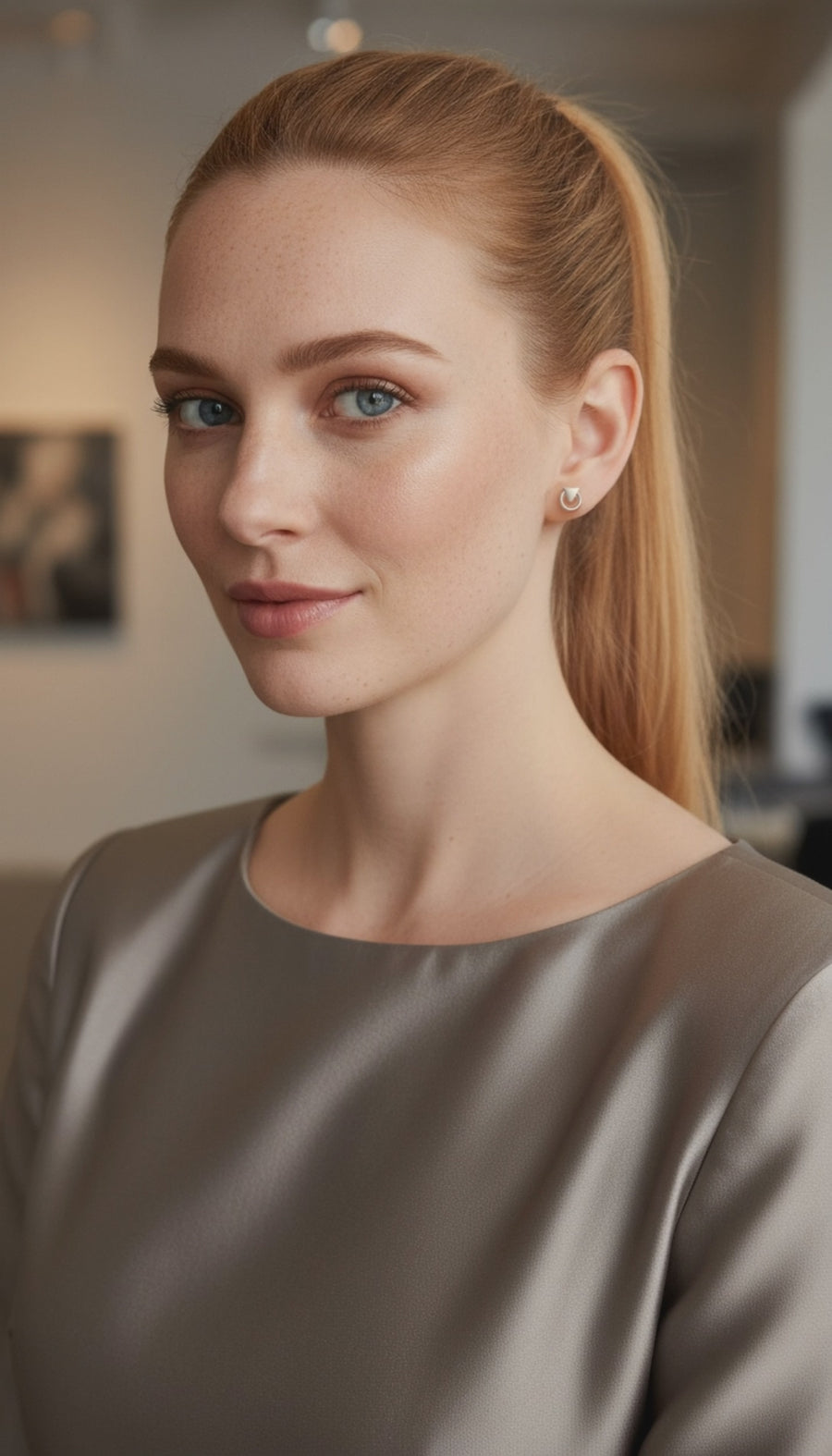 Dreieck Kreis Ohrstecker in 925 Silber