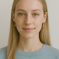 Gedreht Ohrhänger in 925 Silber