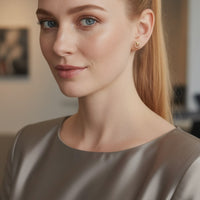 Dreieck Kreis Ohrstecker in 925 Silber