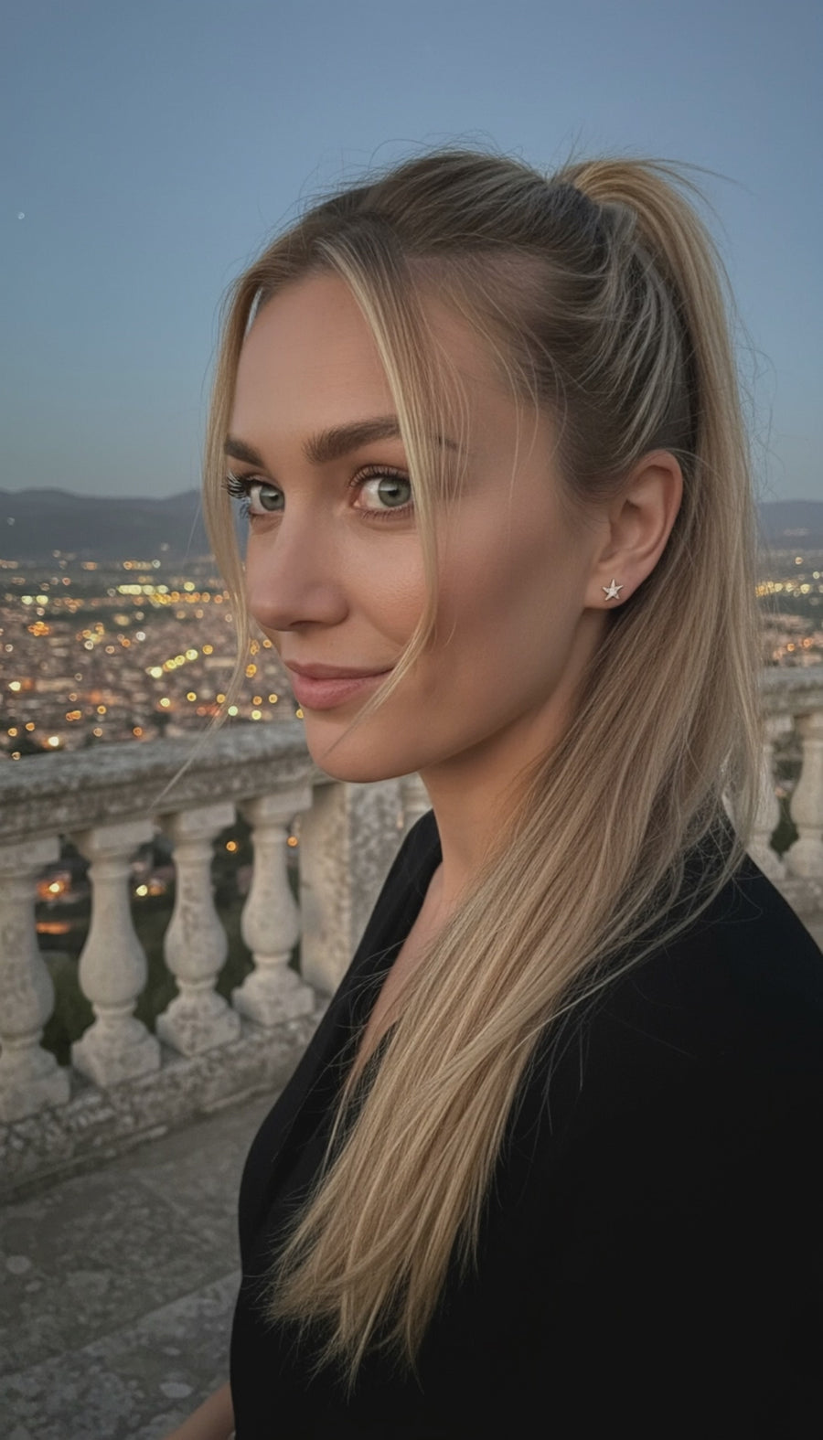 Stern Ohrstecker in 925 Silber