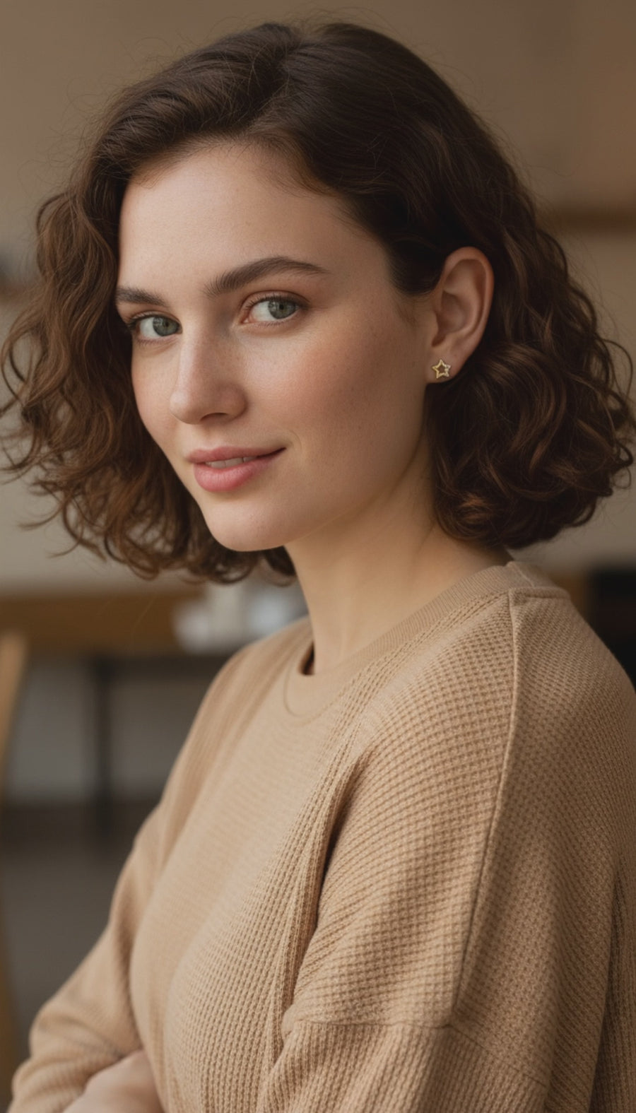 Stern Ohrstecker in 925 Silber