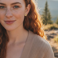 Berg Ohrstecker in 925 Silber