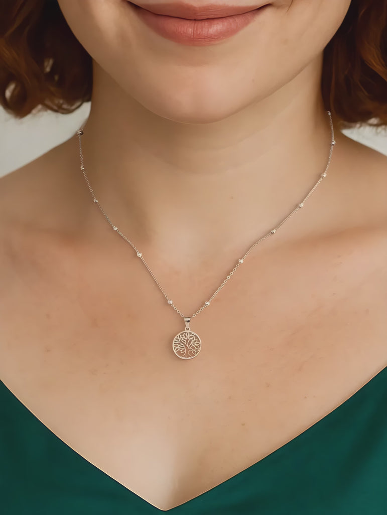 Video von Lebensbaum Halskette in 925 Silber - N0393