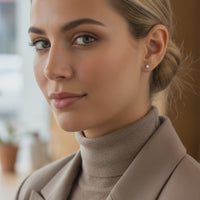 Blume Ohrstecker in 925 Silber