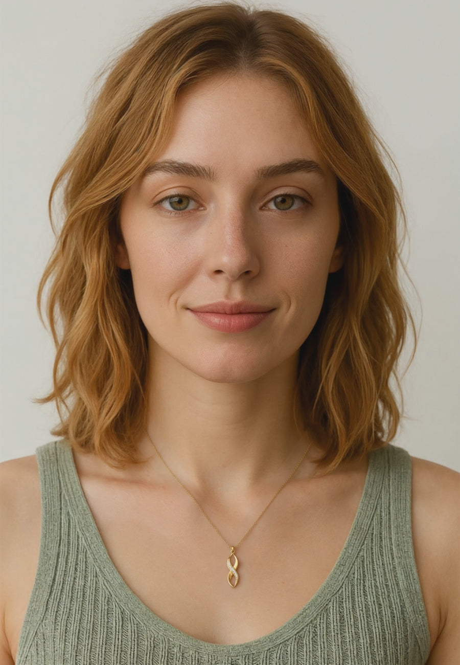 Verdreht Halskette in 925 Silber