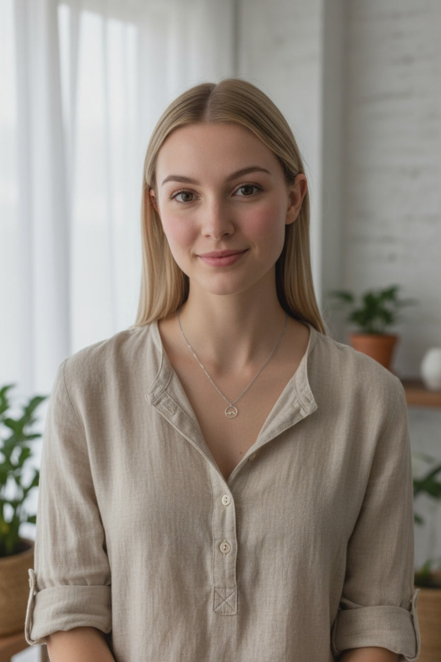 Berg Halskette in 925 Silber