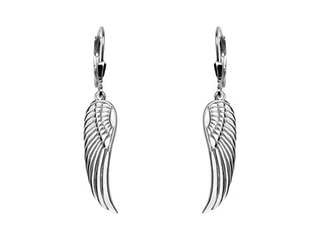 Flügel Ohrhänger in 925 Silber