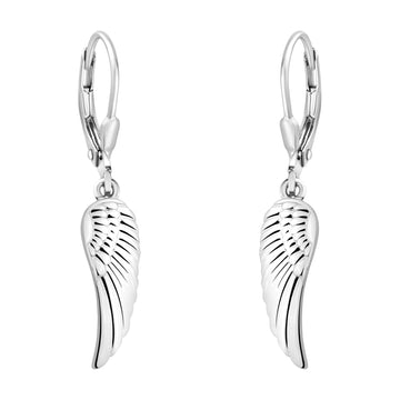 Flügel Ohrhänger in 925 Silber