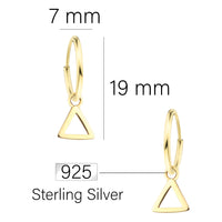 Dreieck Ohrhänger in 925 Silber