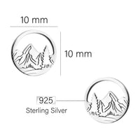 Maßenansicht von Berg Ohrstecker in 925 Silber von Sofia Milani - E1970