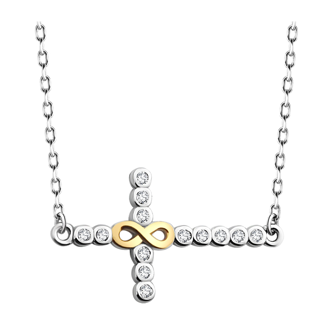 Kreuz Halskette in 925 Silber