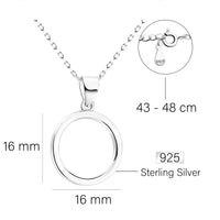 Kreis Halskette in 925 Silber
