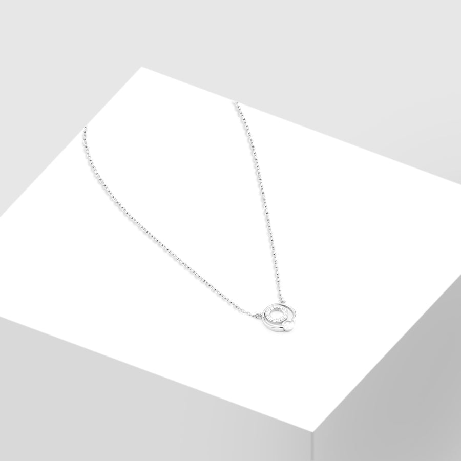 Displayansicht von Kreis Halskette in 925 Silber von Sofia Milani - N0608