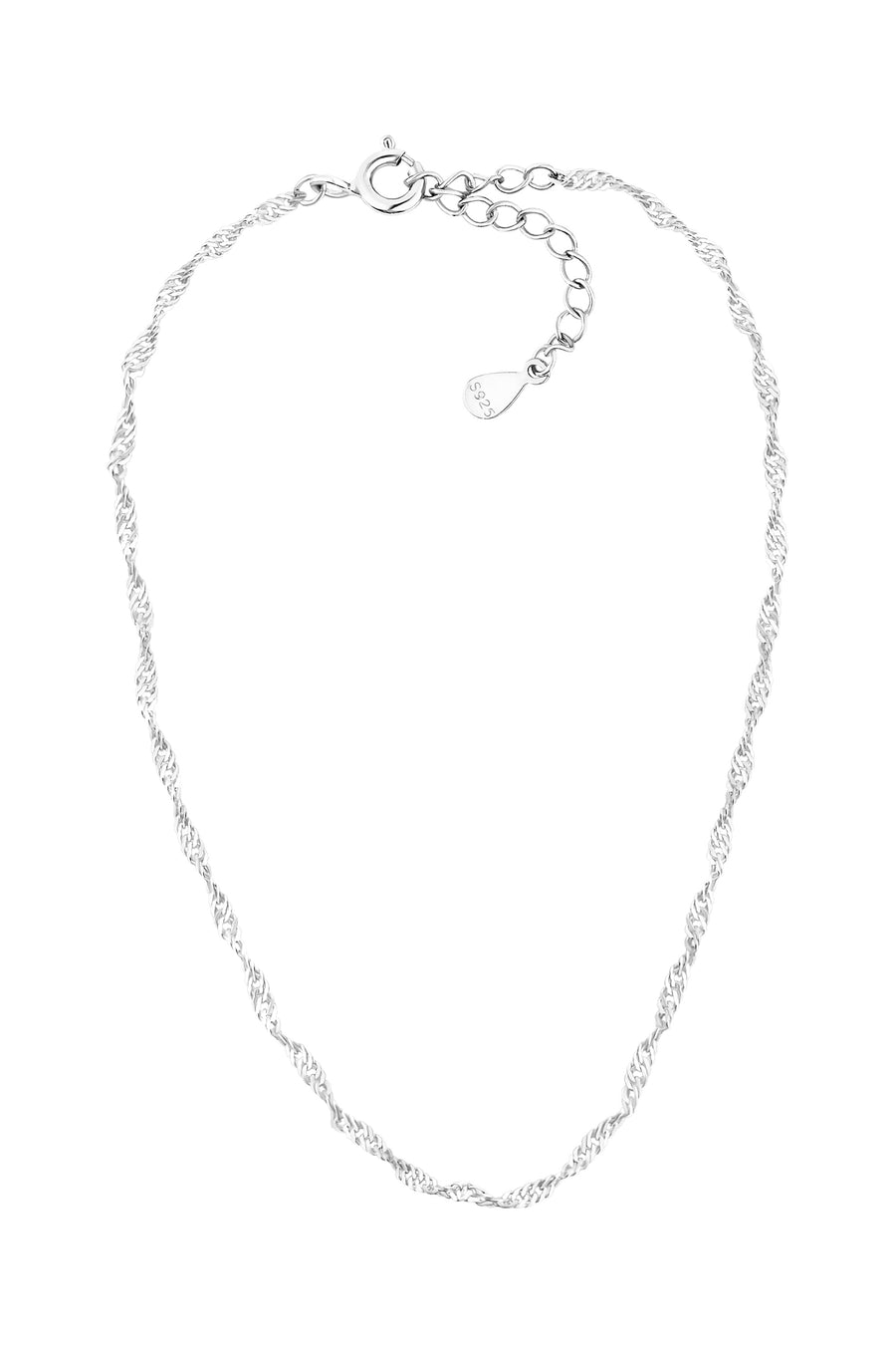Vollansicht von Singapur Kette Halskette in 925 Silber von Sofia Milani - N0632