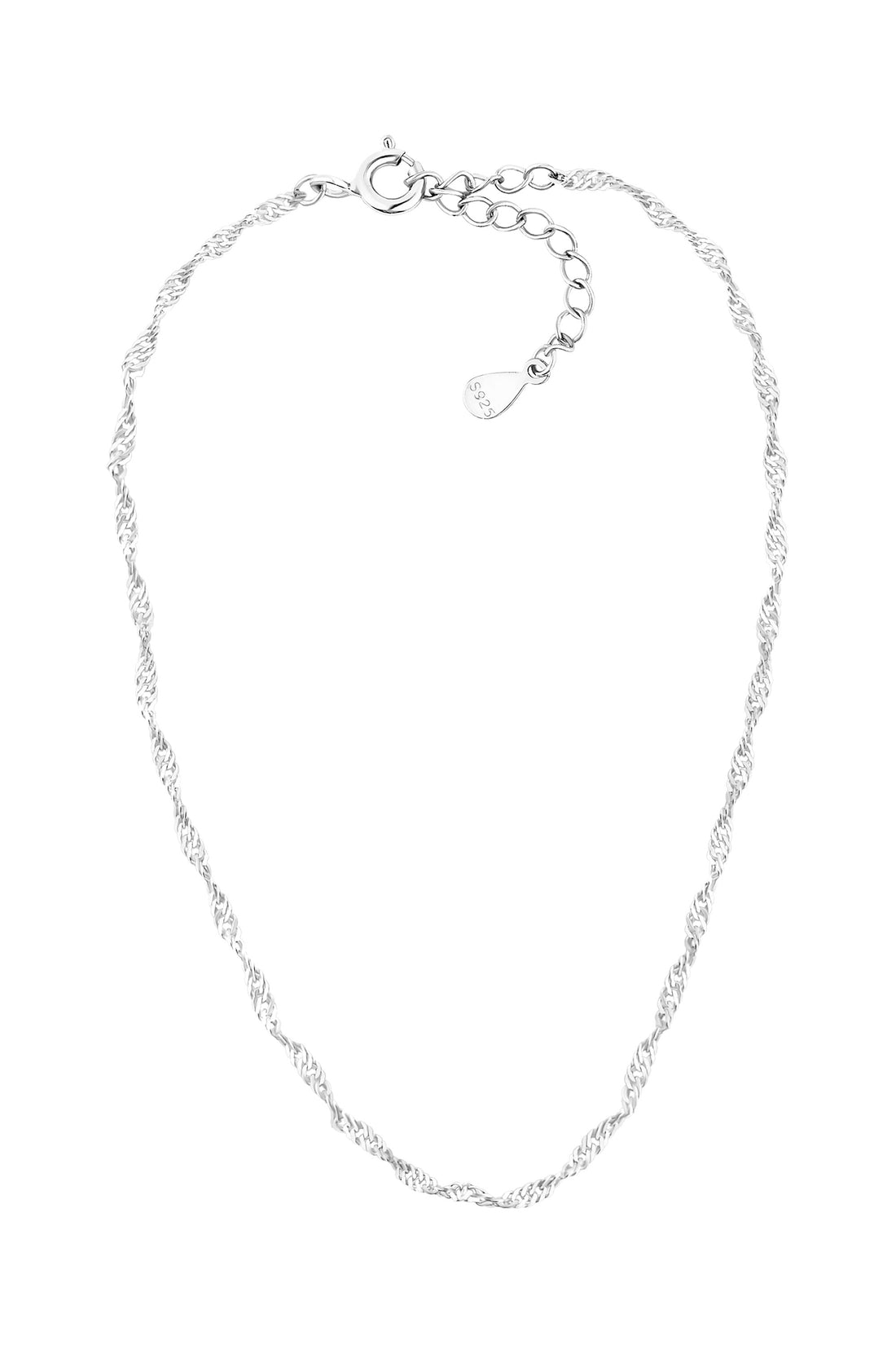 Vollansicht von Singapur Kette Halskette in 925 Silber von Sofia Milani - N0634