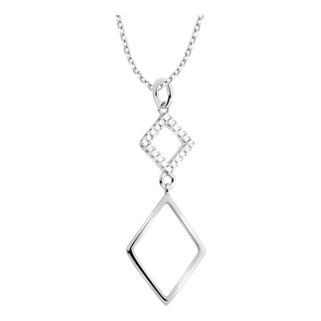 Hauptansicht von Trapez Geometrie Halskette in 925 Silber von Sofia Milani - N0740